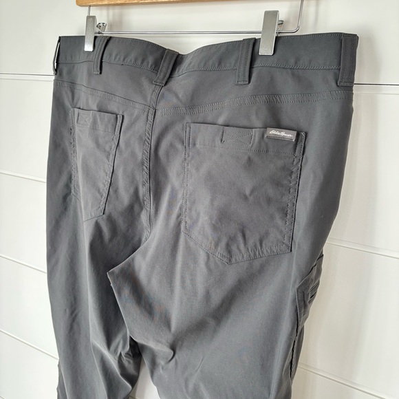Eddie Bauer Men's Grey Hiking Outdoor Rainer Pants Size 36x32 - Picture 7 of 13